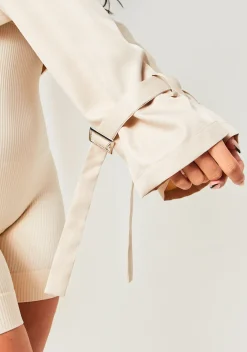 Vera Stone Oversized Cropped Trench^Missy Empire Outlet