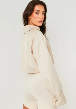 Vera Stone Oversized Cropped Trench^Missy Empire Outlet
