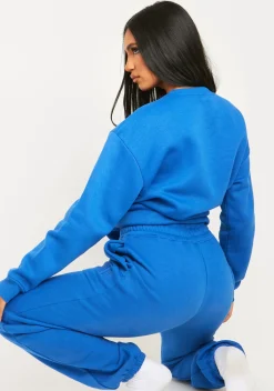 Online Verity Blue Missy Girl Embroidered 90's Cuffed Jogger Women Tracksuits