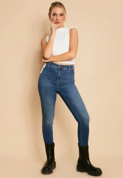 Zenaida Blue Super Skinny Dark Wash Jeans^Missy Empire Discount